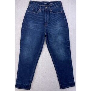 Old Navy Extra High-Rise Curvy Sky-Hi Straight Jeans Womens Size 2 Dark Wash